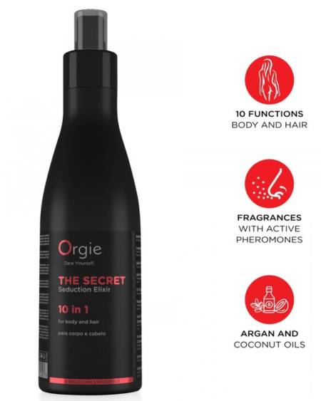 Loção corporal e capilar ORGIE Secret Seduction Elixir 10 em 1, 200 ml