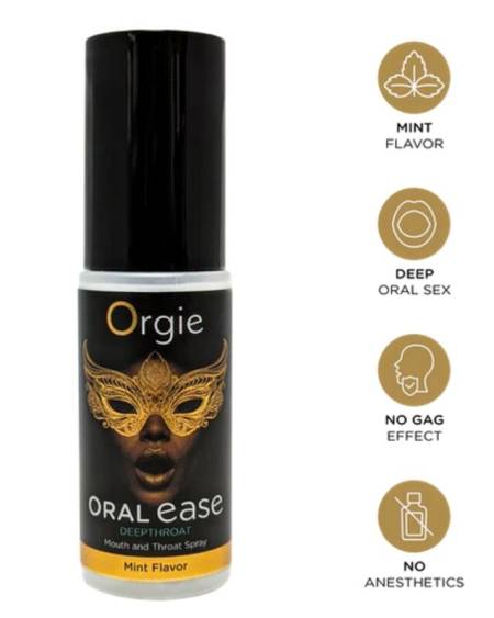 Spray bucal e de garganta ORGIE Oral Ease com sabor a menta