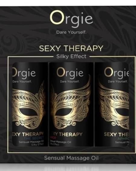 Kit ORGIE Sexy Therapy com três óleos de massagem de 30 ml