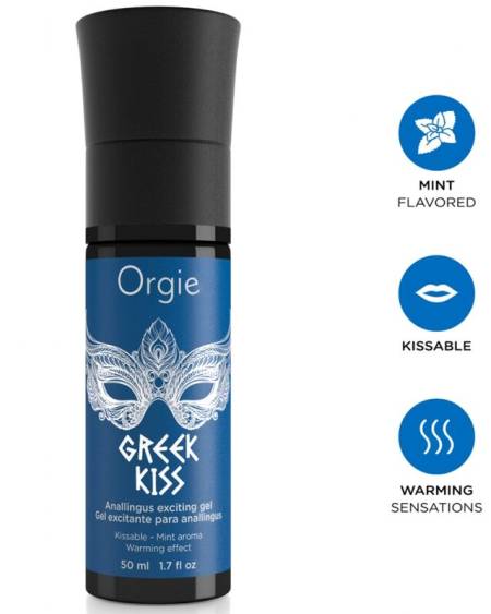 Gel estimulante para anilingus ORGIE Greek Kiss com sabor a menta, 50 ml