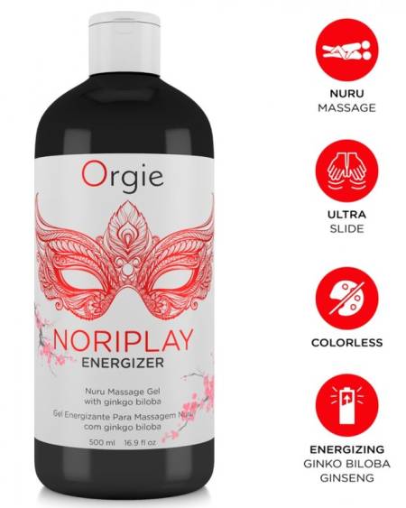 Gel Nuru energizante ORGIE para massagem corpo a corpo, embalagem de 500 ml