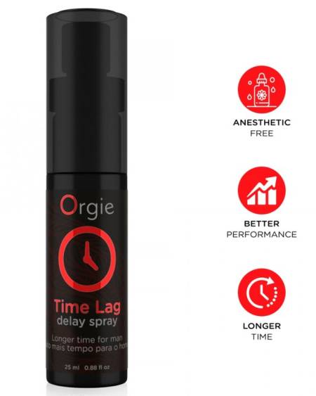 Spray retardante ORGIE Time Lag sem anestésicos, 25 ml