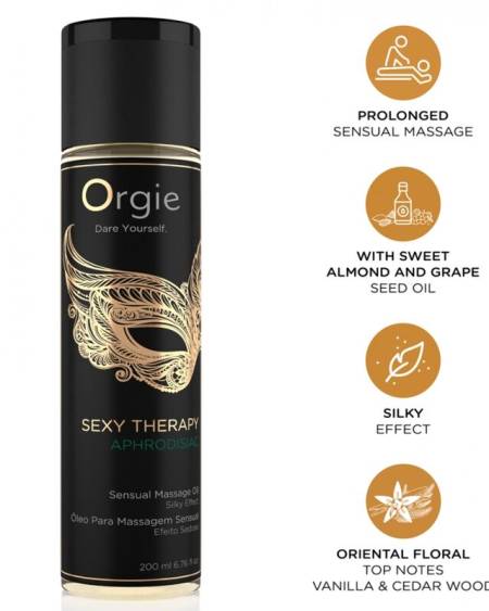Frasco de óleo de massagem ORGIE Sexy Therapy, 200 ml