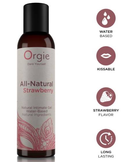 Gel íntimo beijável de morango ORGIE, à base de água, 150 ml