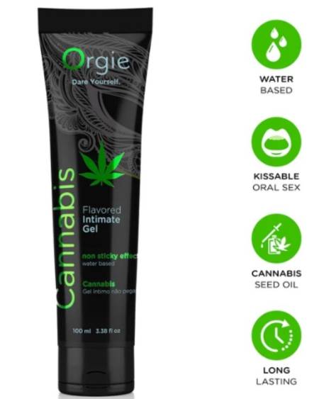 Gel íntimo beijável ORGIE Lube Tube Cannabis à base de água, 100 ml