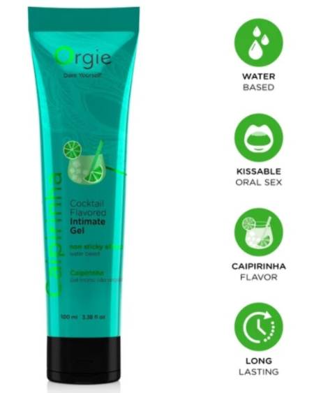 Gel íntimo beijável ORGIE Lube Tube Cocktail Caipirinha, à base de água, 100 ml