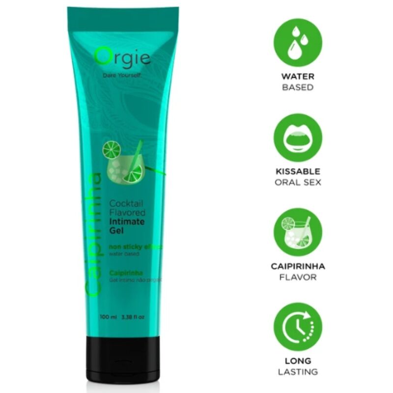 Gel íntimo beijável ORGIE Lube Tube Cocktail Caipirinha, à base de água, 100 ml