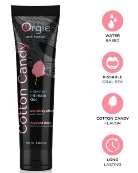 Gel íntimo beijável ORGIE Lube Tube Cotton Candy, à base de água, 100 ml