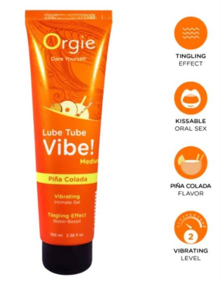 Gel íntimo beijável ORGIE Lube Tube Vibe! Piña Colada, 100 ml
