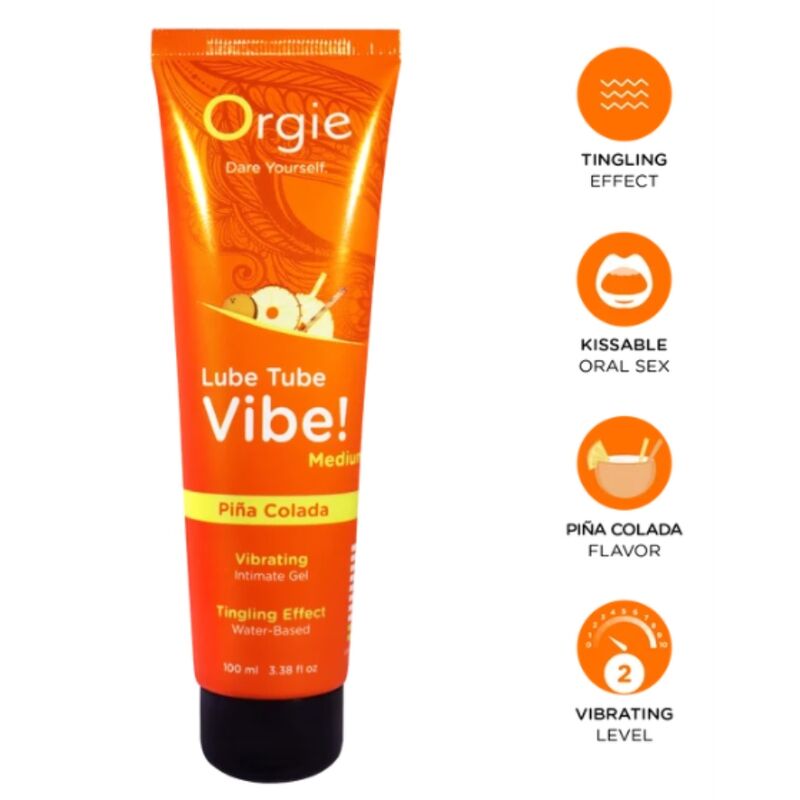 Gel íntimo beijável ORGIE Lube Tube Vibe! Piña Colada, 100 ml