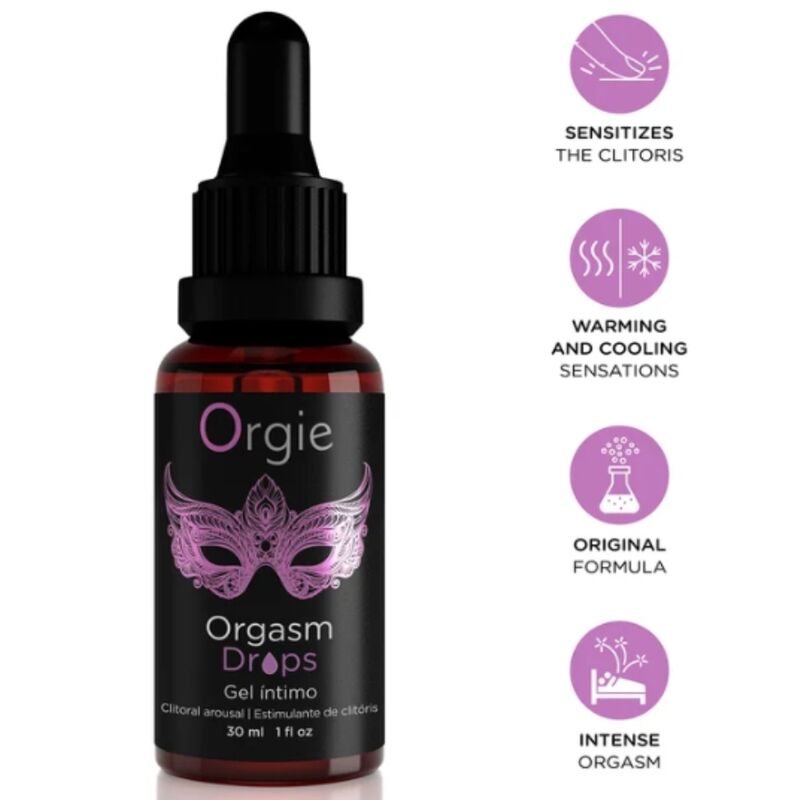 Frasco de gotas estimulantes ORGIE para clitóris, 30 ml