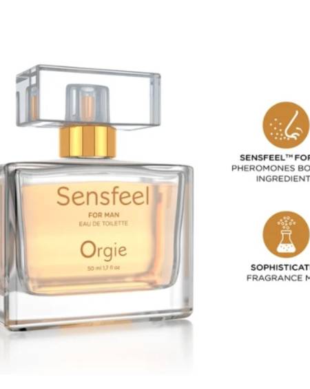 Eau de toilette ORGIE Sensfeel para homem com potenciador de feromonas, 50 ml