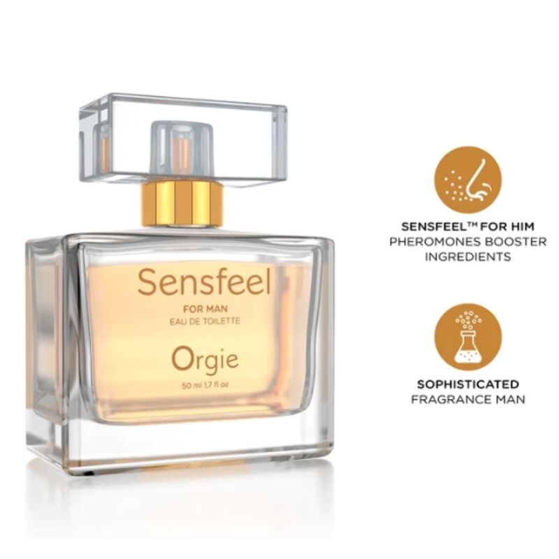 Eau de toilette ORGIE Sensfeel para homem com potenciador de feromonas, 50 ml