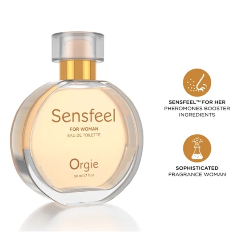 Eau de toilette feminina ORGIE Sensfeel com feromonas, 50 ml