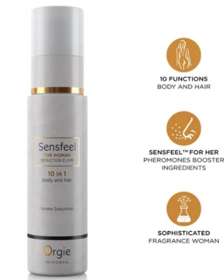 Elixir Sensfeel 10 em 1 ORGIE para corpo e cabelo, 100 ml