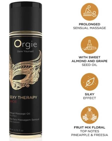 Óleo de massagem ORGIE Sexy Therapy Amor, embalagem de 200 ml
