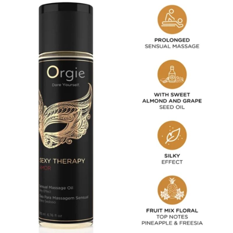 Óleo de massagem ORGIE Sexy Therapy Amor, embalagem de 200 ml
