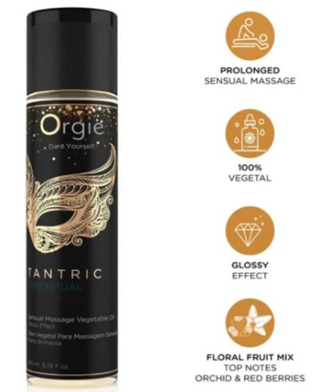Óleo de massagem ORGIE Tantric Love Ritual, 200 ml