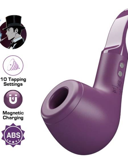 Estimulador PRETTY LOVE Pipe MC68 roxo, com abertura frontal e controlos integrados