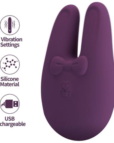Estimulador externo ROMANCE Bunny em silicone, com 7 modos de vibração