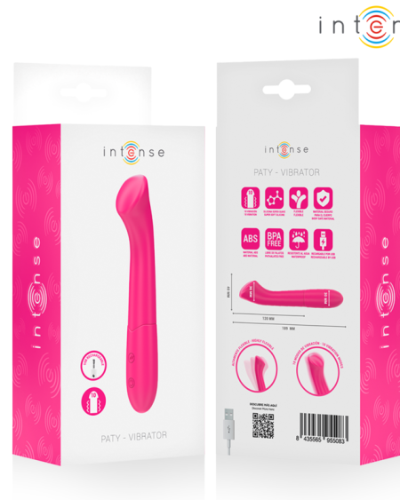 Vibrador flexível PATY rosa da INTENSE HIGH TECH, com 19 cm