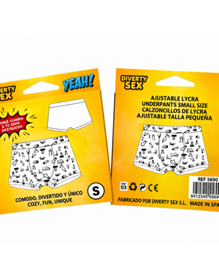 Boxer DIABLO PICANTE sem costuras com estampado de pénis