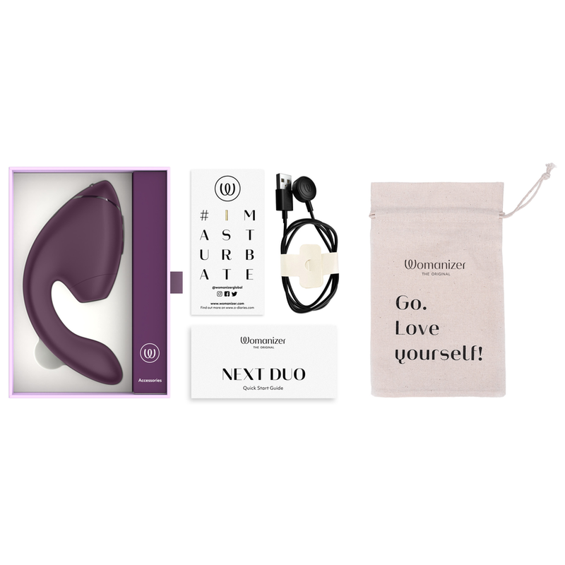 WOMANIZER - DUO NEXT ESTIMULADOR VIBRADOR DUAL CLÍTORIS & PUNTO·G MORADO