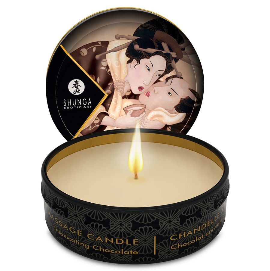 Vela de massagem chocolate SHUNGA - Mini Caress 30 ml