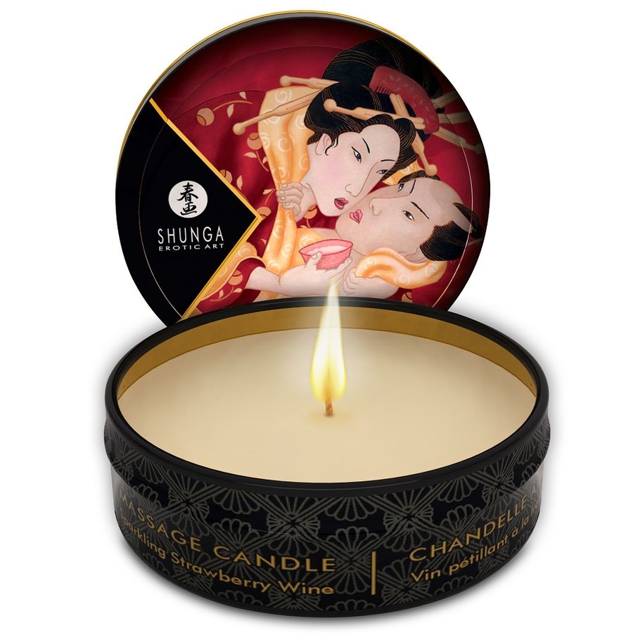Vela de Massagem Shunga - Fresas e Cava 30ml