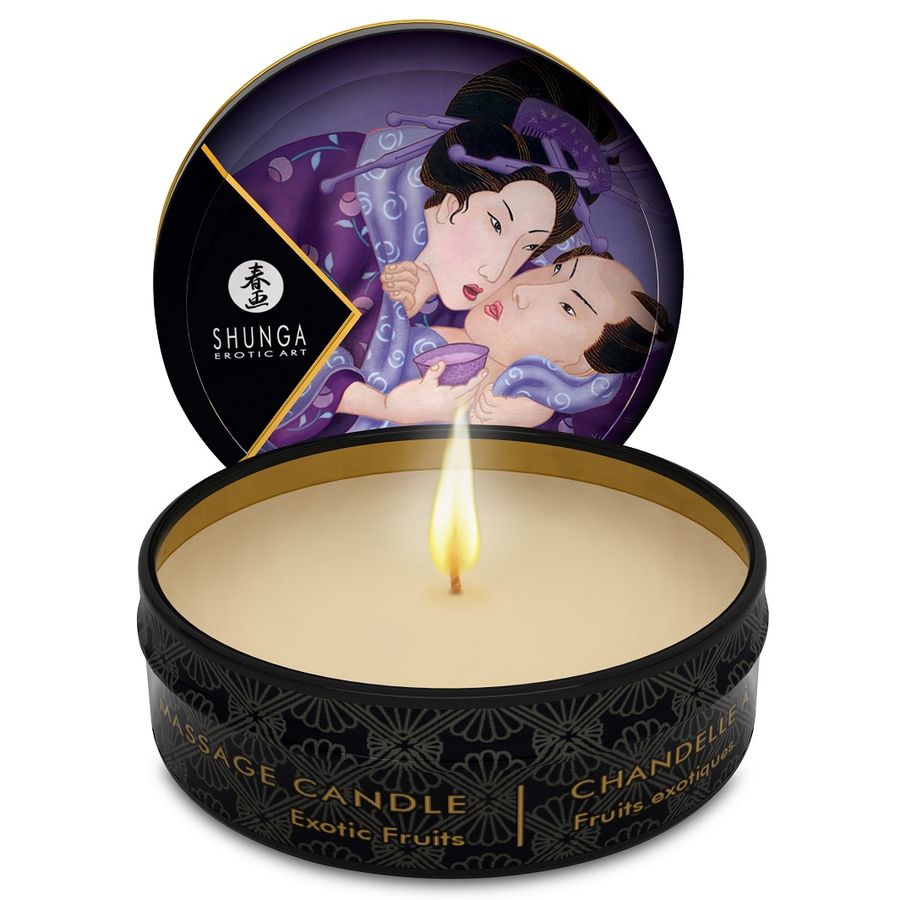 Vela de massagem SHUNGA Mini Caress com aroma a frutas exóticas