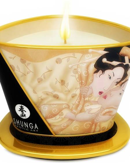 Vela de Massagem Shunga Mini Caress Aroma Baunilha 170 ml