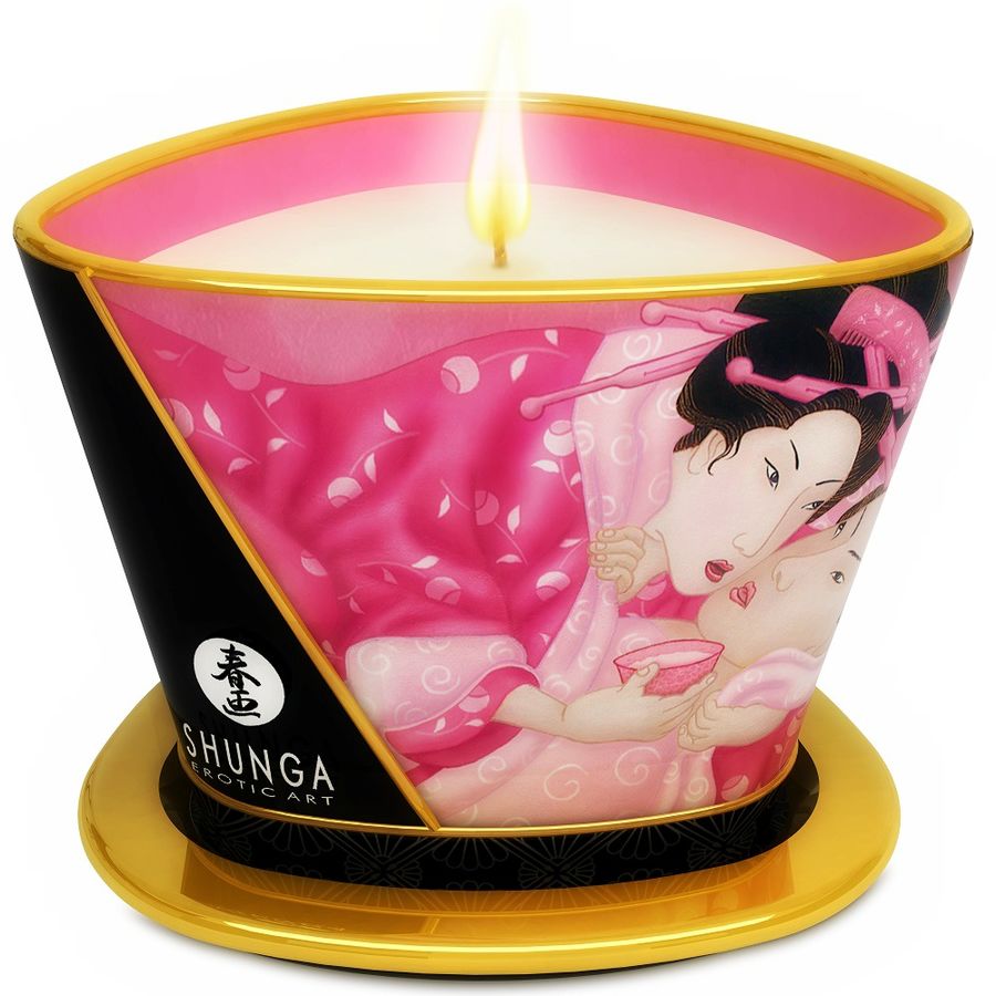 Mini Caress Vela Massagem Rosas Afrodísiacas 170ml