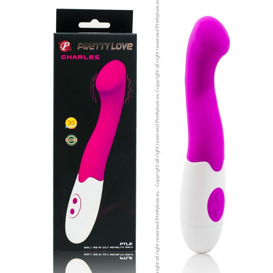 vibrador elegante Charles em lila e branco