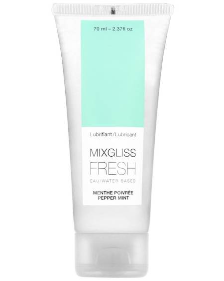 MIXGLISS Lubricante de Base Água Efeito Frio Sabor a Menta 70 ml