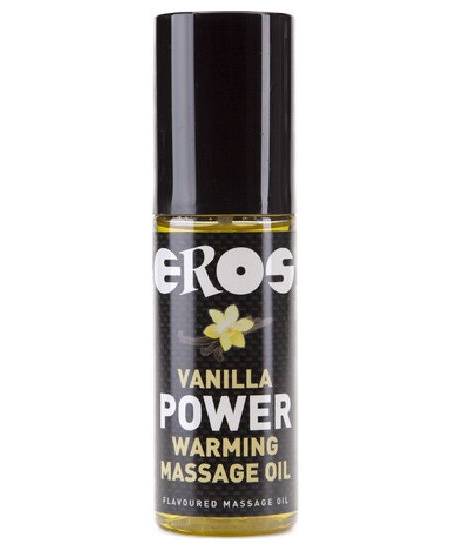 Óleo de massagem EROS POWER LINE com efeito calor e sabor a Vainilha