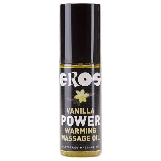 Óleo de massagem EROS POWER LINE com efeito calor e sabor a Vainilha