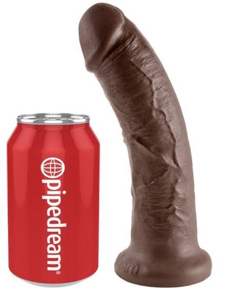 Dildo KING COCK - 8 PENE MARRÓN 20.3 CM