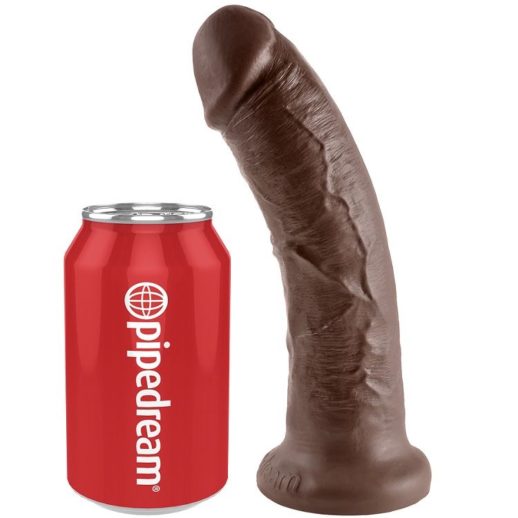 Dildo KING COCK - 8 PENE MARRÓN 20.3 CM