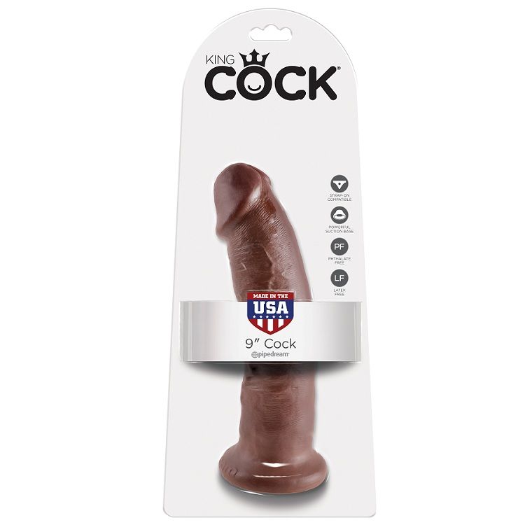 Dildo KING COCK 9" Marrón
