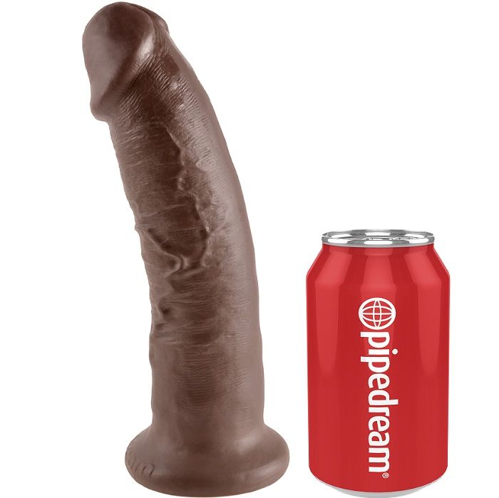Dildo KING COCK 9" Marrón