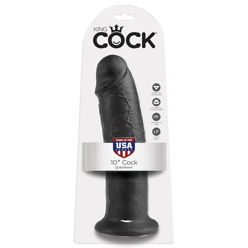 Dildo KING COCK - PENE NEGRO 25 CM