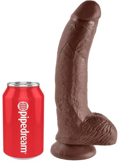 Dildo realístico marrón KING COCK 22.9 cm