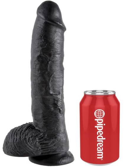 KING COCK PENE REALISTICO NEGRO 25.4 CM
