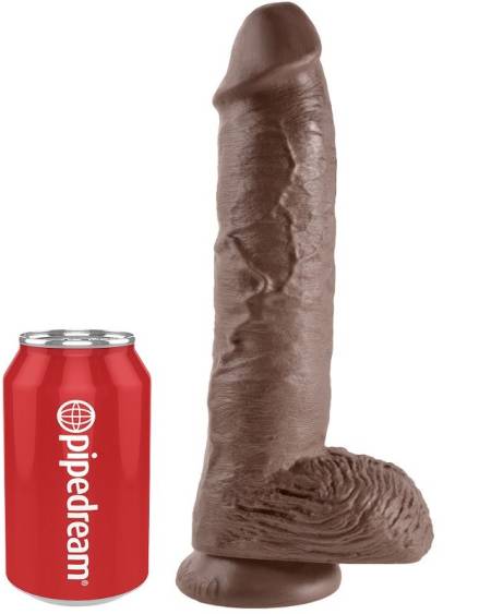 KING COCK Pene Realístico Marrón 26.5 cm