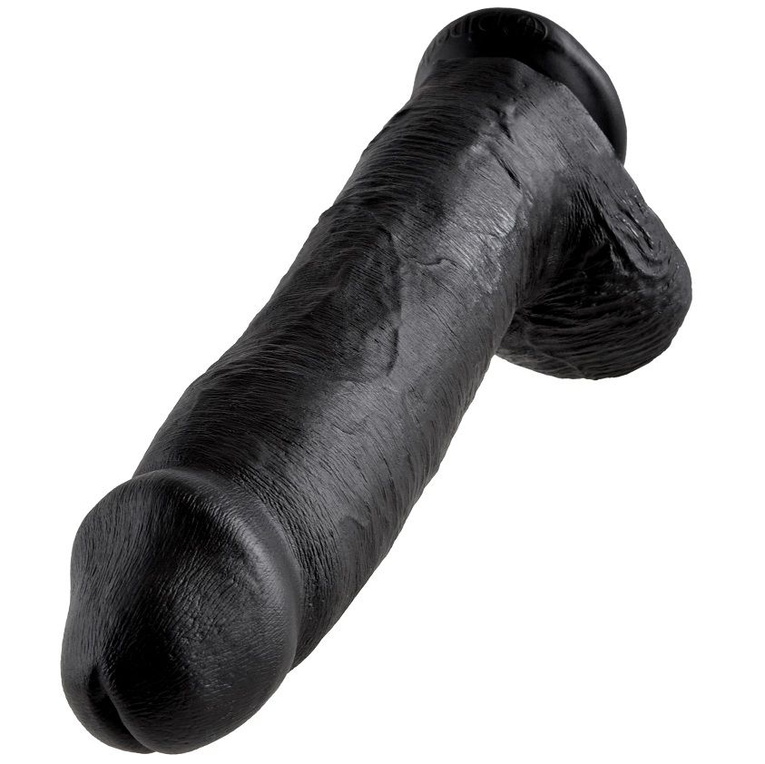 KING COCK - Dildo Realista Negro 30.48 cm