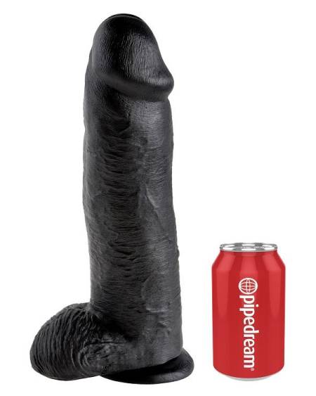 KING COCK - Dildo Realista Negro 30.48 cm