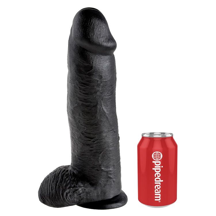KING COCK - Dildo Realista Negro 30.48 cm