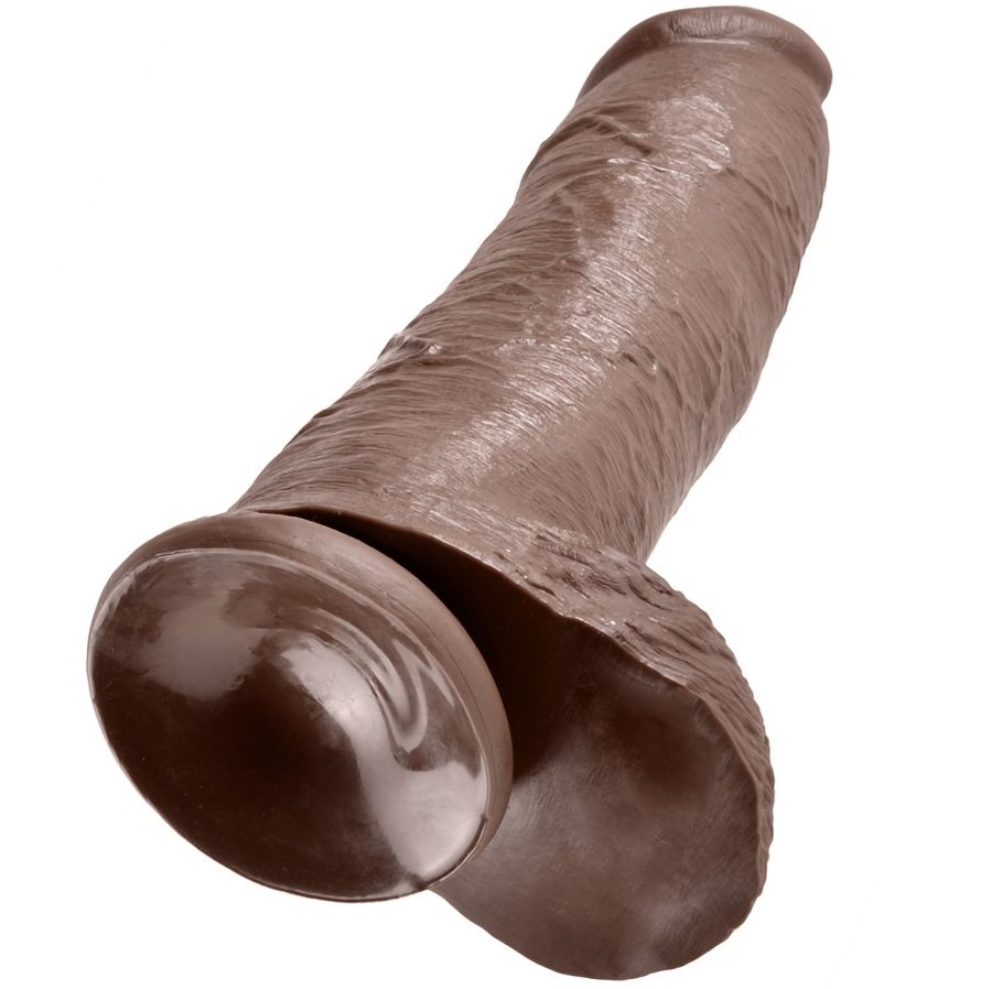 KING COCK - PENE REALÍSTICO MARRÓN 30.48 CM