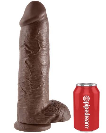 KING COCK - PENE REALÍSTICO MARRÓN 30.48 CM