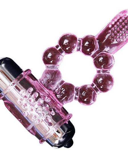 BAILE - Anel Silicona 10 Ritmos com Vibração Rosa